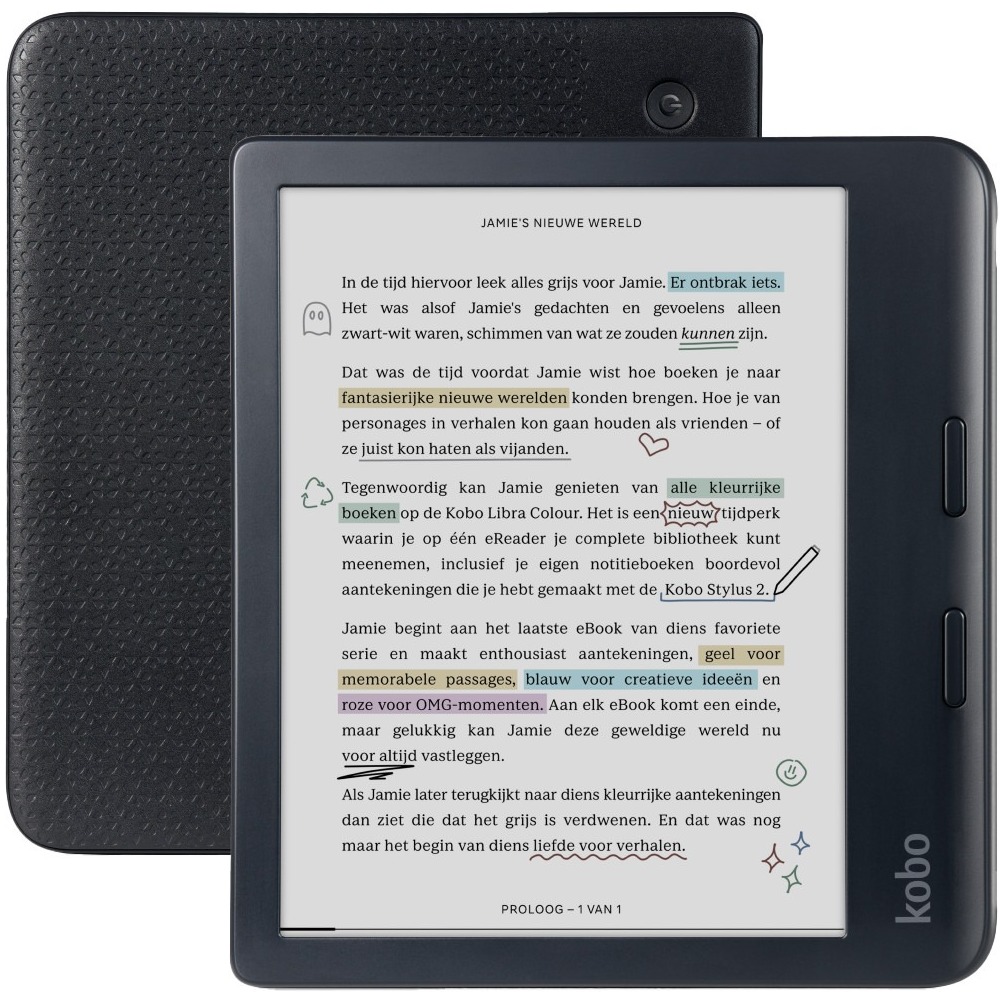 Kobo Libra Colour Ereader Zwart DE BESTE SHOPPER