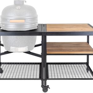 BASTE bbq buitenkeuken voor 18 en 21 inch kamado - Staal/acacia